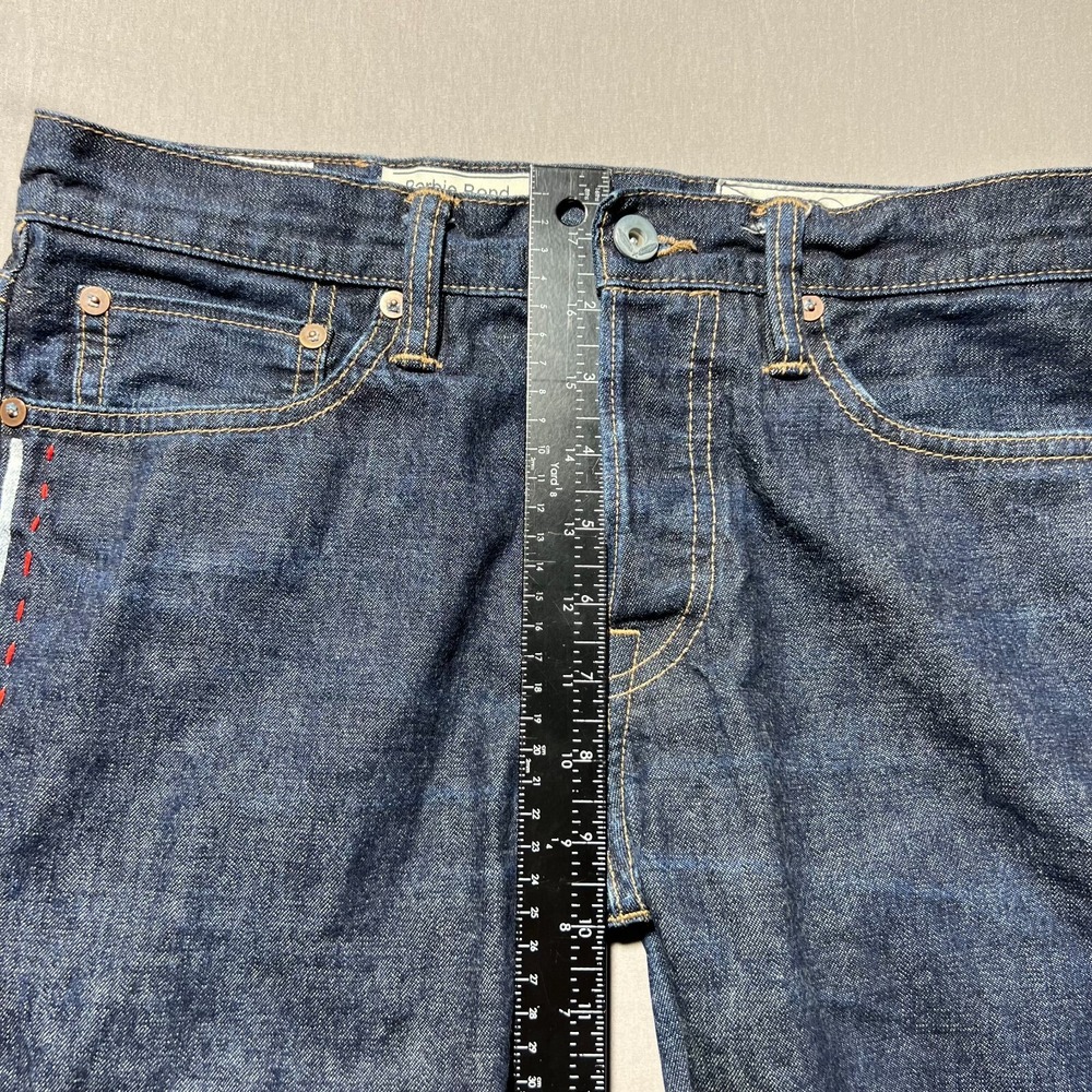 Rogue Territory Mens Blue Denim Stanton Mid Rise Slim Button Fly Jeans Size 30 - Picture 12 of 16